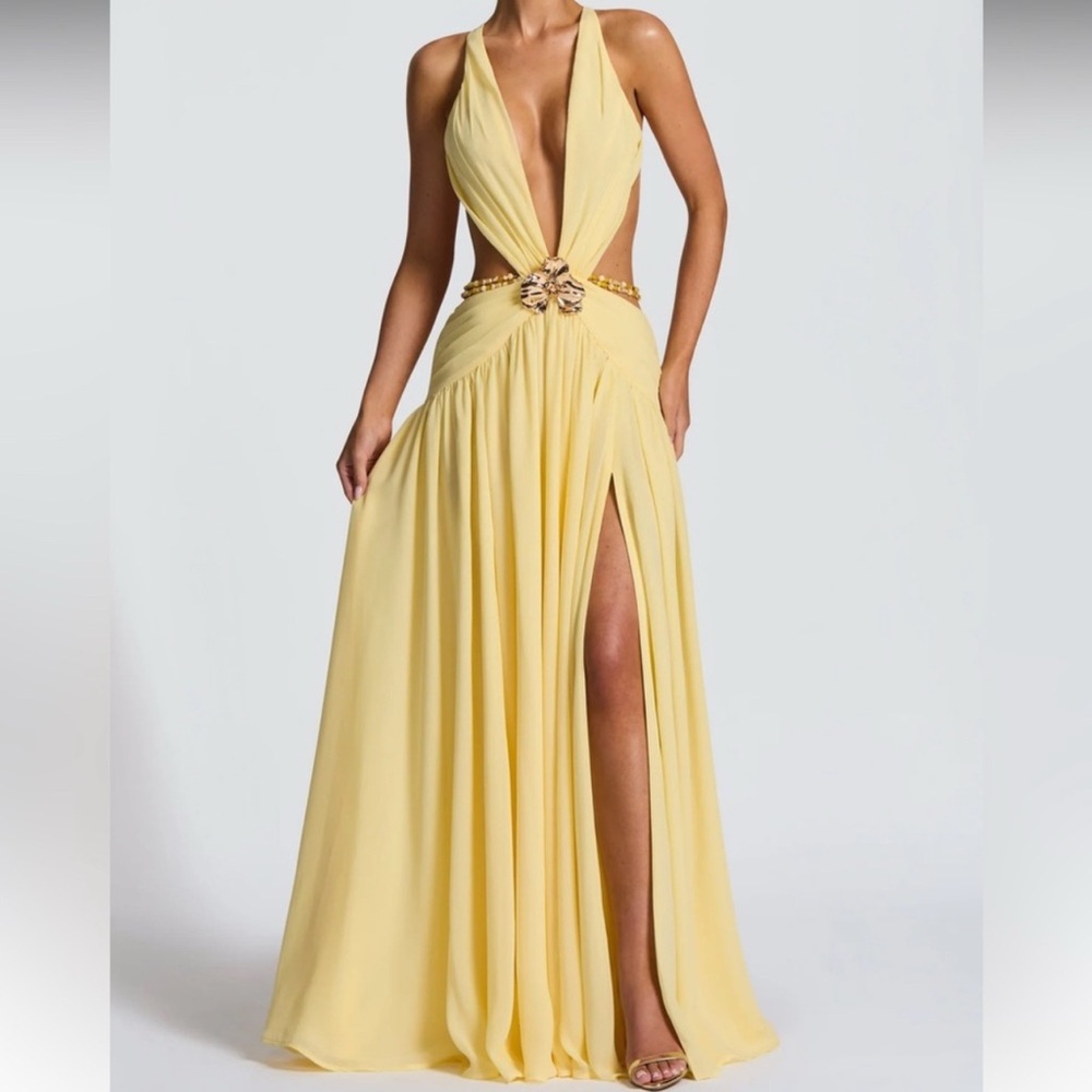 Elegant Yellow Maxi Dress
